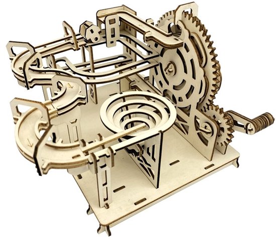 Lanji Bird XY-M002 Houten Dubbelrail Knikkerbaan - 3D houten puzzel - Handmatige Mechanische Puzzel - Speelgoed vanaf 10 jaar - Trackball modelbouwset