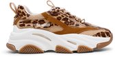 Steve Madden Possession-E Leopard Bruin Dames Sneaker - Maat 37