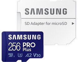 Samsung Evo+ 256 GB Micro SD kaart - met adapter
