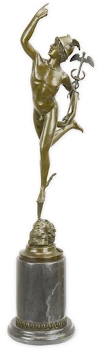 EEN BRONZEN BEELDHOUWWERK VAN MERCURIUS, A BRONZE SCULPTURE OF MERCURY