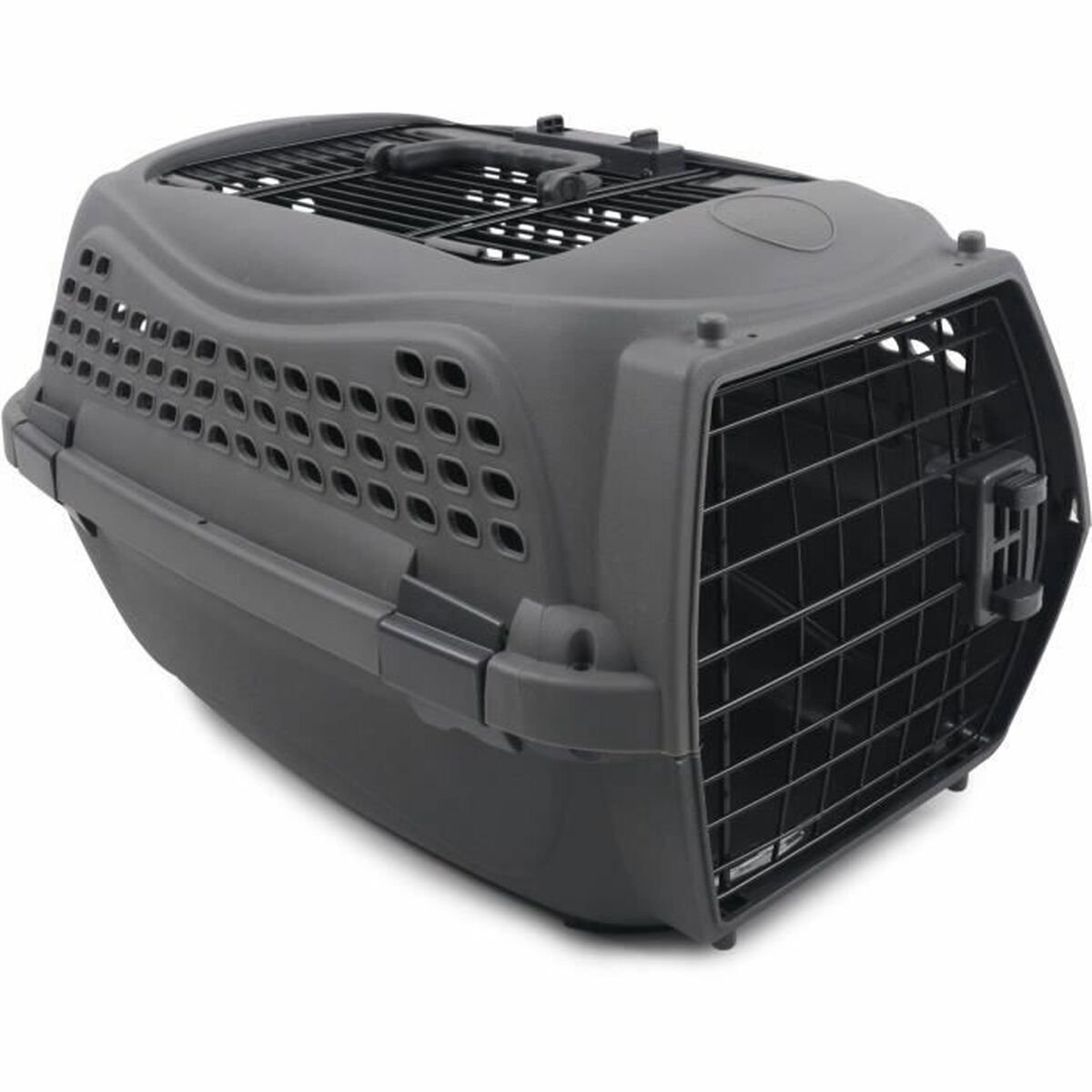 M.PETS ECO GIRO Kattentransportkrat - Kunststof kooi - Maat S - Grijs