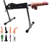 LoveVlijt - Seksmachine - Neukmachine - Fuckmachine - Complete Set - Inclusief 9 Opzetstukken - Krachtige Seksmachine - Verstelbaar - Penetratie - Voor Mannen en Vrouwen - Talloze Standjes - Zeer Stabiel - Metaal - Discreet Geleverd - Sex Toys