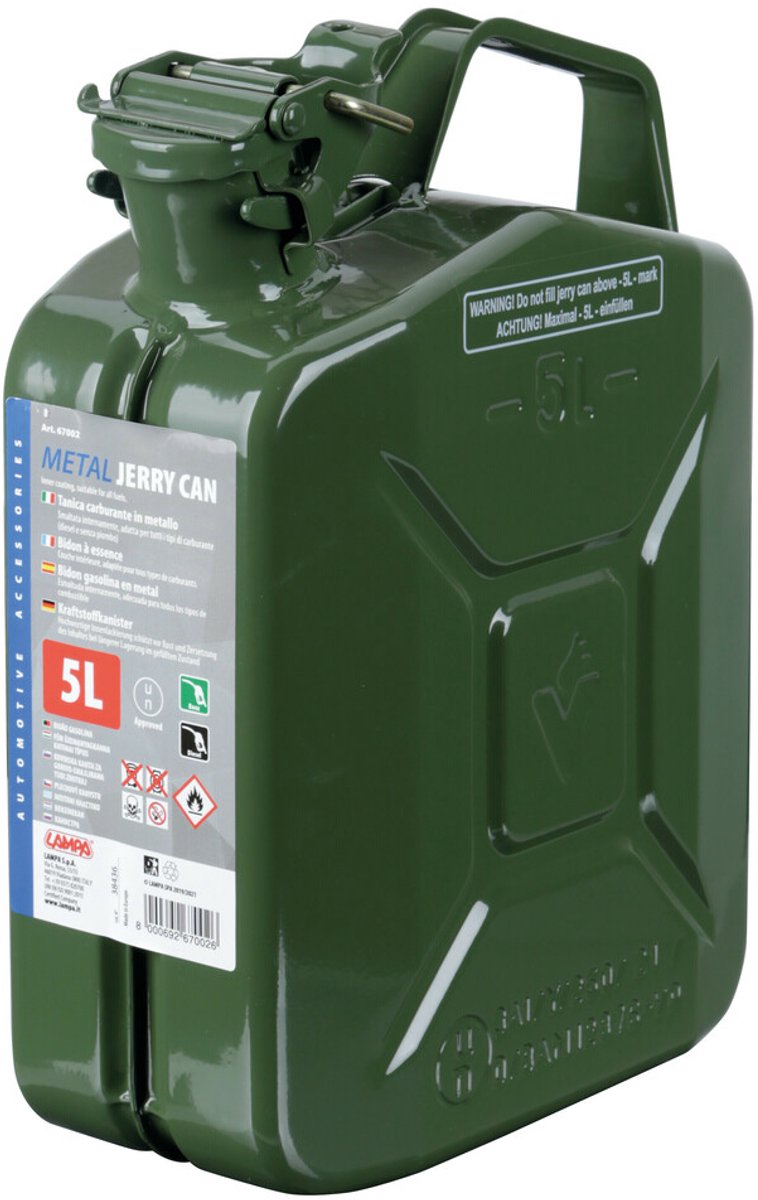 Militaire metalen jerrycan - 5L