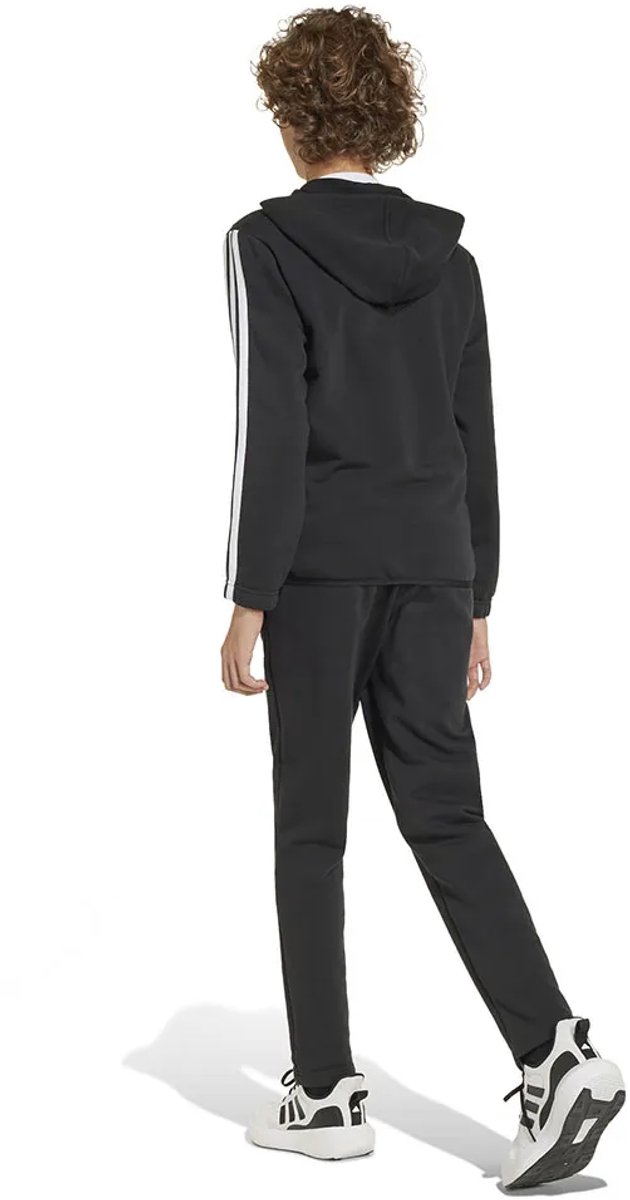 Adidas Essentials 3 Stripes Trainingspak 7-8 Years Jongens Meisjes Zwart