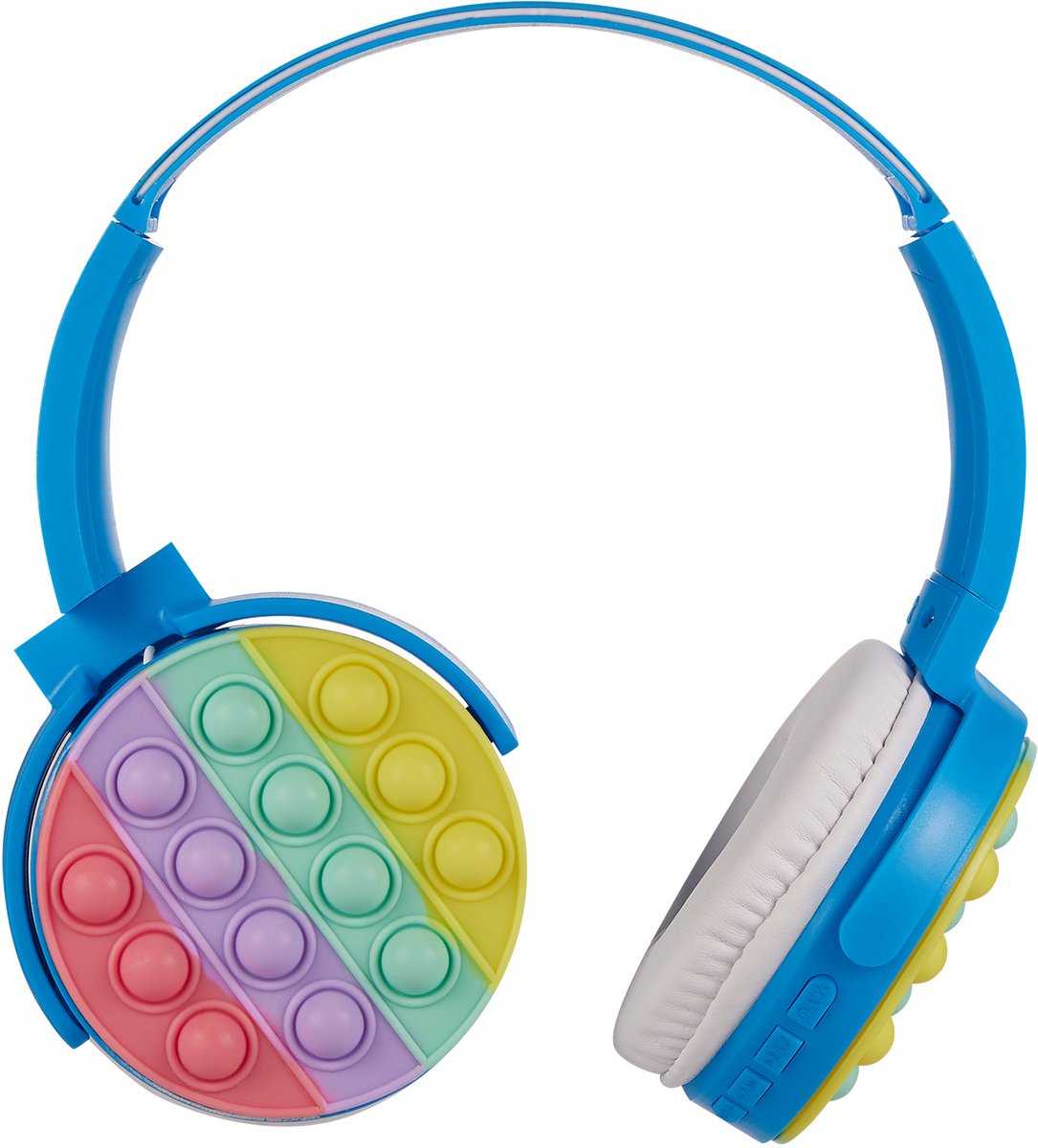 Volkano Koptelefoon kinderen - Fidget Series - Koptelefoon Draadloos met Bluetooth - Kinder Koptelefoon - Verstelbaar - AUX in - Blauw