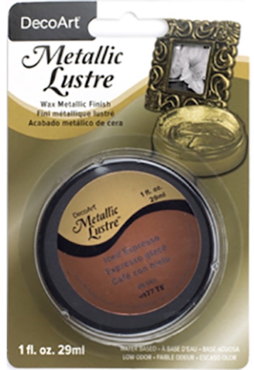 DecoArt Metallic Lustre 29ml, Iced Espresso