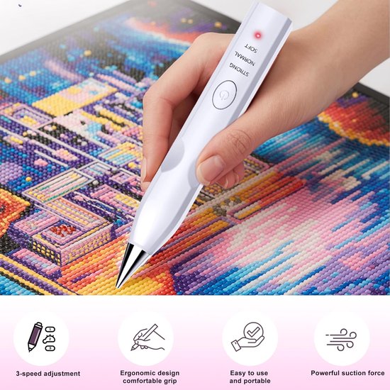 Elektrische Diamond Painting Pen - Elektrische schilderpen - Met Vacuümtechniek - Met