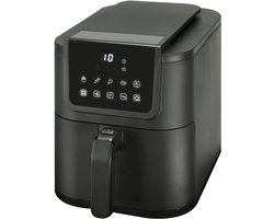 RVV® Airfryer xl - Airfryer xxl - Heteluchtfriteuse - 5 Liter - met keramische antiaanbaklaag - Zwart - 29cm x 23cm x 40cm