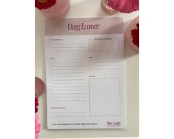 She Leads Dagplanner - To do lijst - Notitieblok - Daily Planner - A4