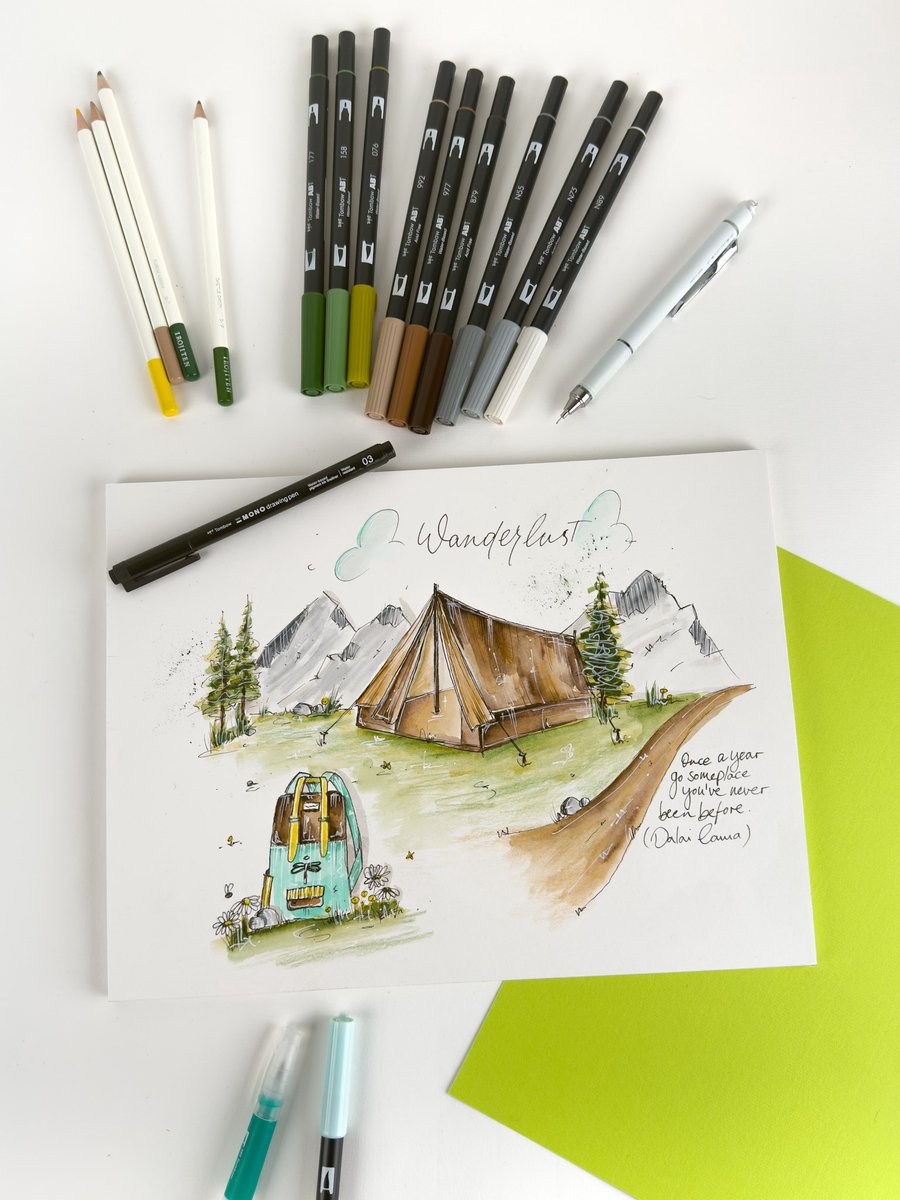 Tombow ABT Dual Brush tekenpennen - Brushpennen - Natuur kleuren - Set van 18 stuks — afbeelding 4