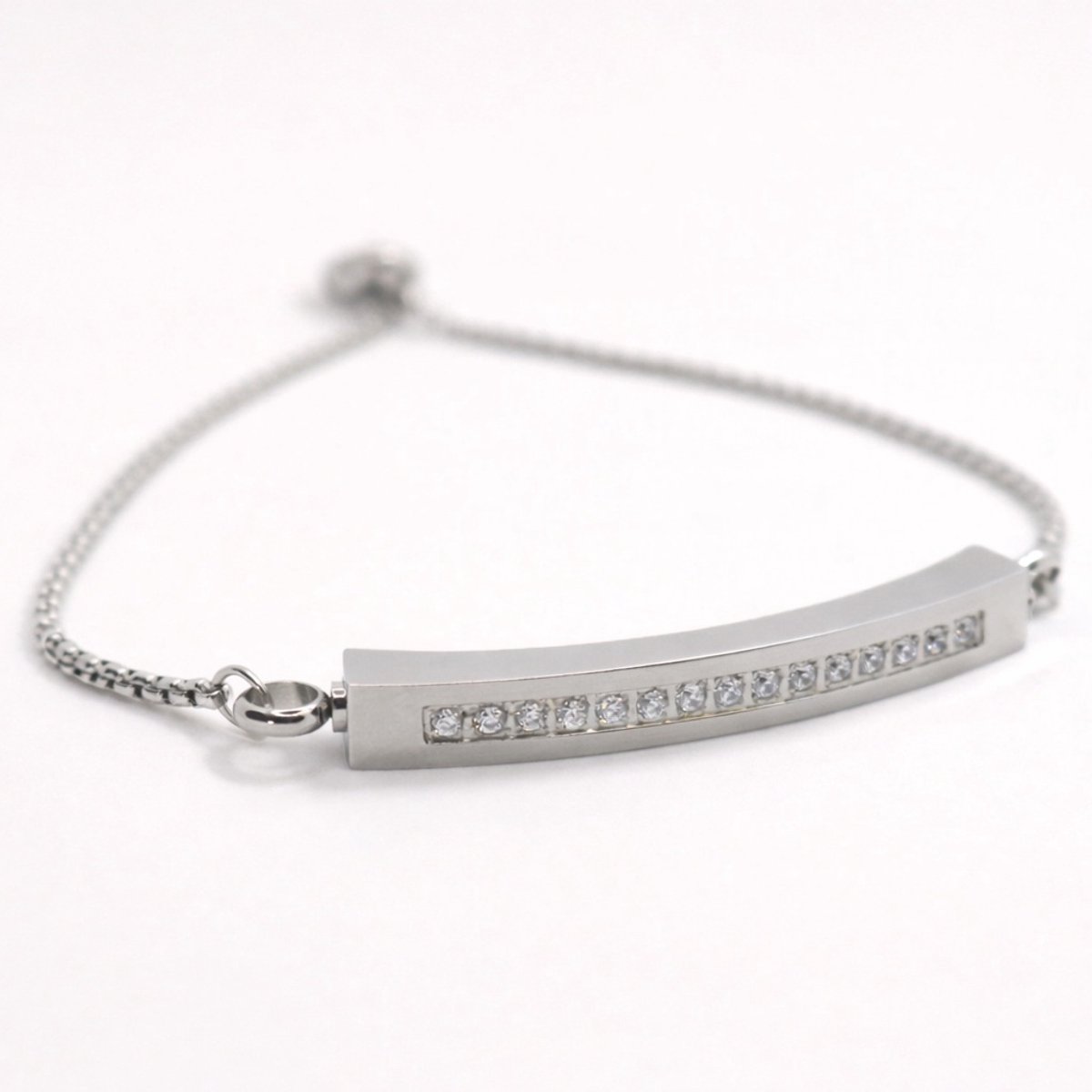 Assieraad - Asarmband met vulsetje - Mini urn - Zirkonia armband - Zilverkleurig