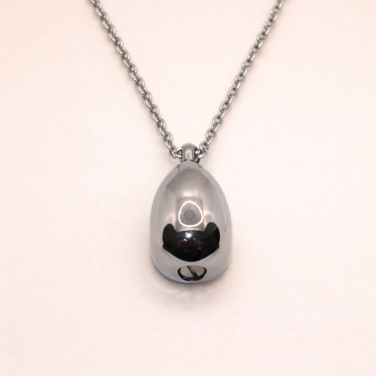 Assieraad - Ashanger met ketting en vulsetje - Mini urn - Druppel - Zilverkleurig