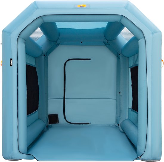 VEVOR Tunneltenten Opblaasbare Spuitcabine 4x2,5x2,5 M Werktent 210d Oxford-Stof en Pvc Lakcabine met Opblaasventilator en Ventilatieventilator voor Het Schilderen van Auto-Onderdelen, Kamperen van Merkloos — afbeelding 2