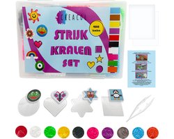 Creacol Strijkkralen set- 10 Kleuren - 4.000 Kralen 5mm - Inclusief Grondplaten en Strijkvellen