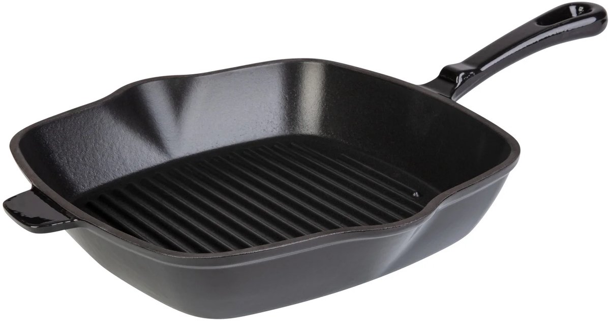 Ernesto Gietijzeren grillpan 24,5 cm - Zwart