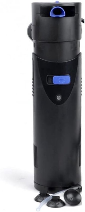 AquaOne Aquariumfilter incl. 9 Watt UVC-lamp | Hoogwaardig binnenfilter CUP-809 voor aquaria tot 750 liter | Max. debiet: 700 l/u | Filterpomp met UV-zuiveringsapparaat | Aquariump
