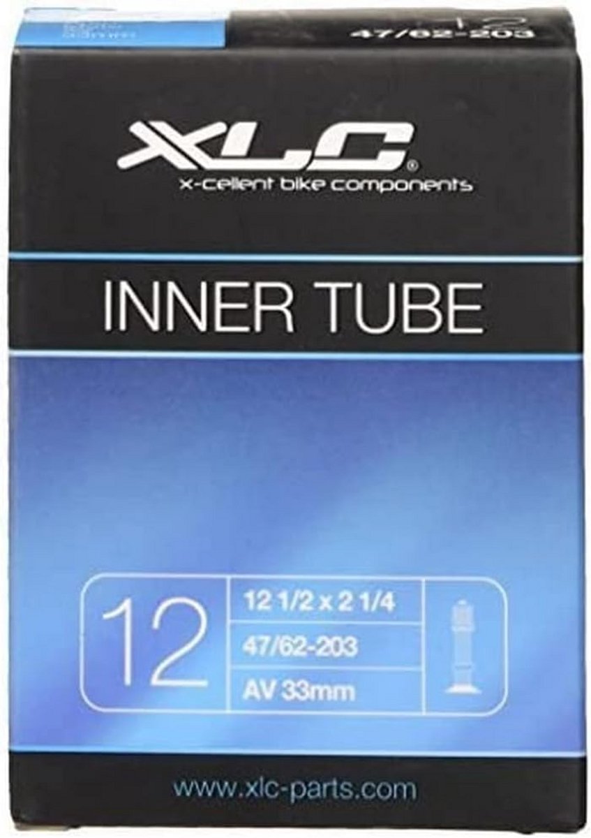 Fiets Binnenband 12,5 x 2,25 - 47/54/62-203 Valve 33 mm Zwart