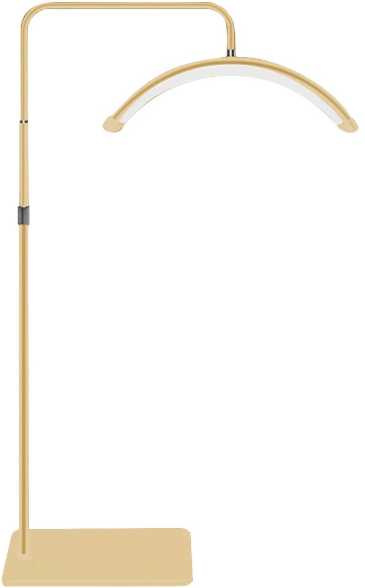 Fubzz LED Video Vloerlamp - Halvemaan Fill Light 36W - Bi-Color 3200-5600K Dimbaar - Met Statief 180cm En Afstandsbediening
