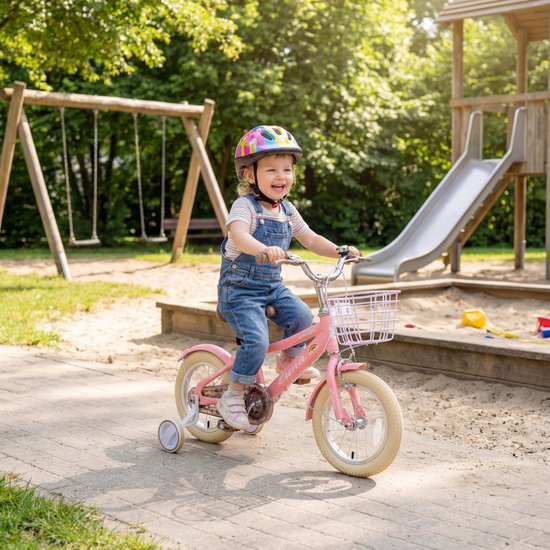 Buxibo - Kinderfiets voor Meisjes - Luna - 12 Inch - Roze van Buxibo — afbeelding 3