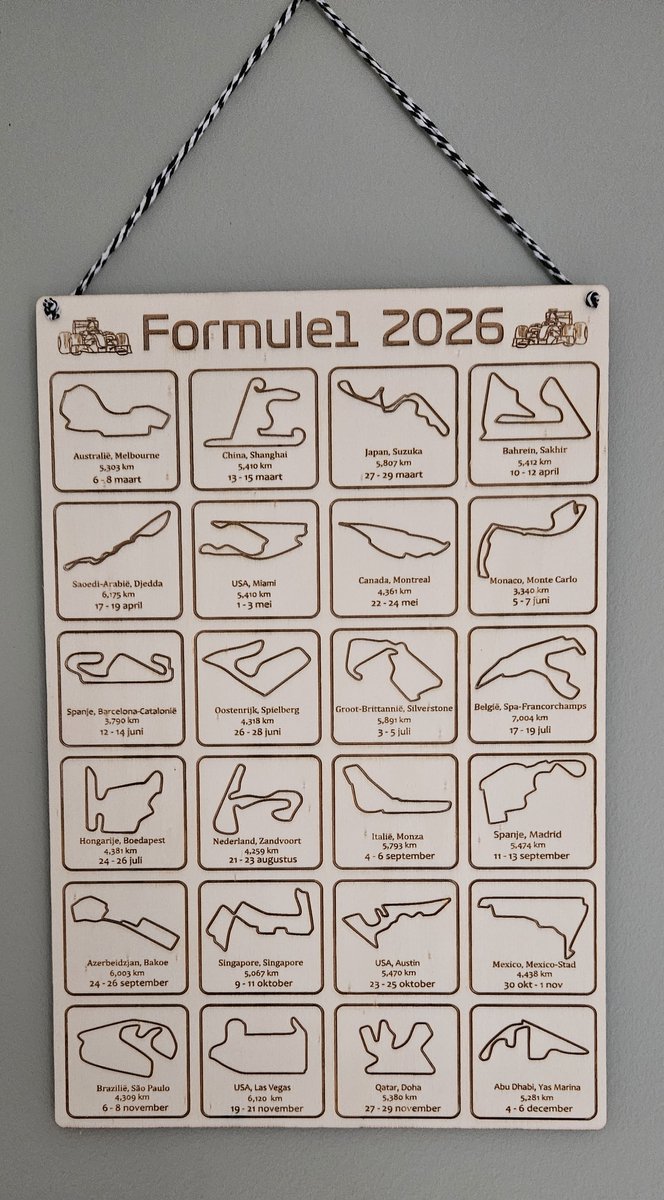 Kalender Formule 1 2026