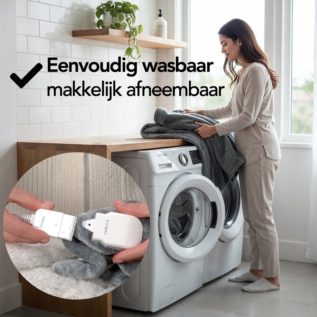 Brixy Elektrische Deken - Warmtedeken - 2-Persoons - 180 x 160 cm - Met Timer - Bovendeken - Fleece - Antraciet – foto 5