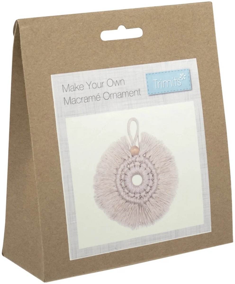 trimits Macramé Kit: Decoration: Wreath: Natural