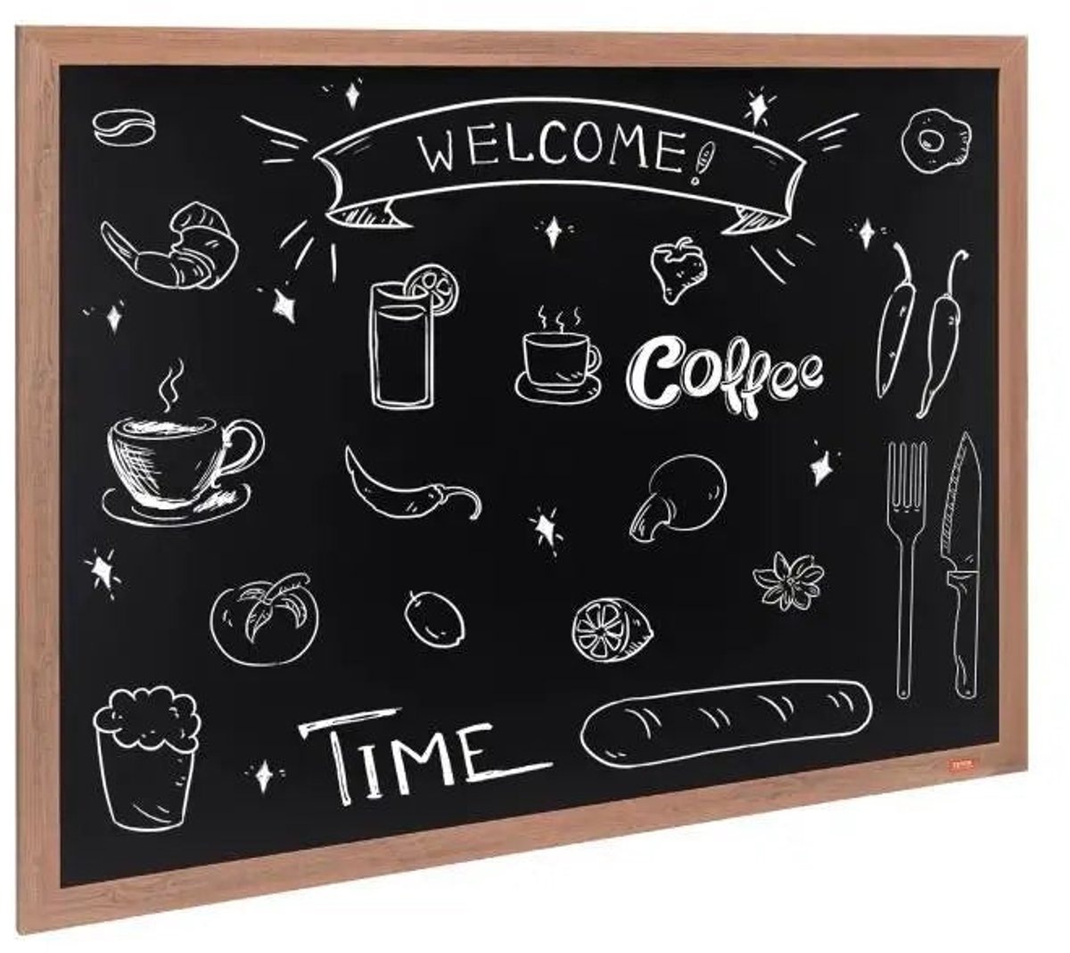 Krijtbord - Magnetisch Krijtbord - Schoolbord - Krijtbord Kinderen - Magnetisch Whiteboard - met Krijtjes & Gum, Vintage Houten Krijtbord Teken Keuken, Home Decor