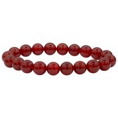 Rode Carneool Armband - Natuursteen Kralen van 10mm - 18cm