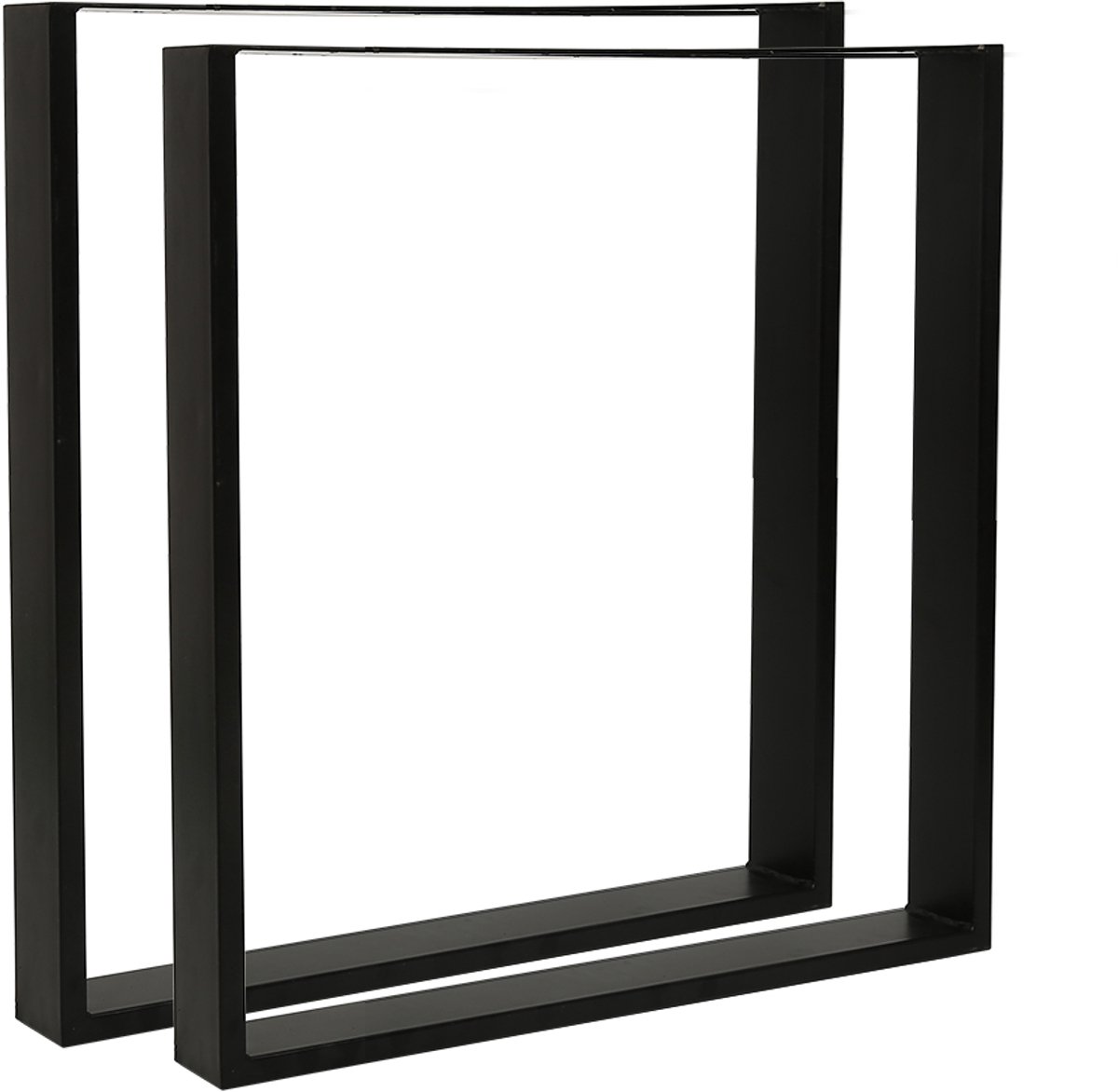 PIPIPOXER-Tafelpoten 80×72 cm meubelpoot–Set van 2–Industrieel,zwart
