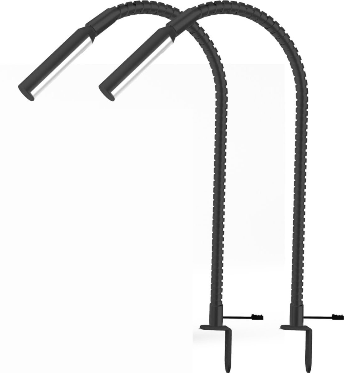 White-Label® Bedlampjes Hoofdbord - Leeslampjes met Meerdere Standen - Bedlamp Slaapkamer Volwassenen - Zwart