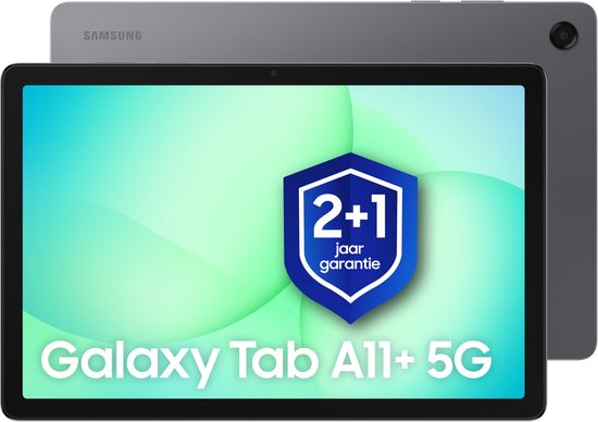 Samsung Galaxy Tab A11 Plus 5G tablet 11 inch 256GB grijs octa-core batterij lang mee uitbreidbaar geheugen