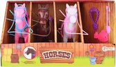 Toi-toys Playset Horses avec accessoires 15 cm multicolore