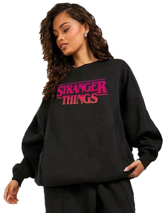 Sweat à capuche homme Stranger Things à logo dégradé - noir - XL
