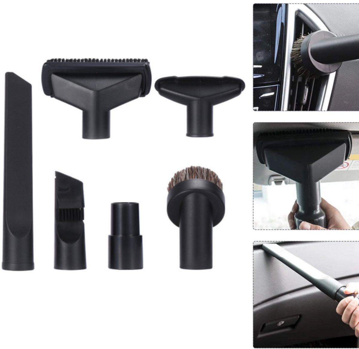 6 stuks - Mondstuk stofzuiger set - Stofzuiger zuigmonden - Geschikt voor karcher stofzuiger WD1 WD2 WD3 NT18/1 NT25/1 NT30/1 NT38/ - voor Autoverzorging Bank Naaimondstuk
