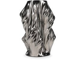 SP Collection Vaas 20x20xH28,5cm satin silver Vea