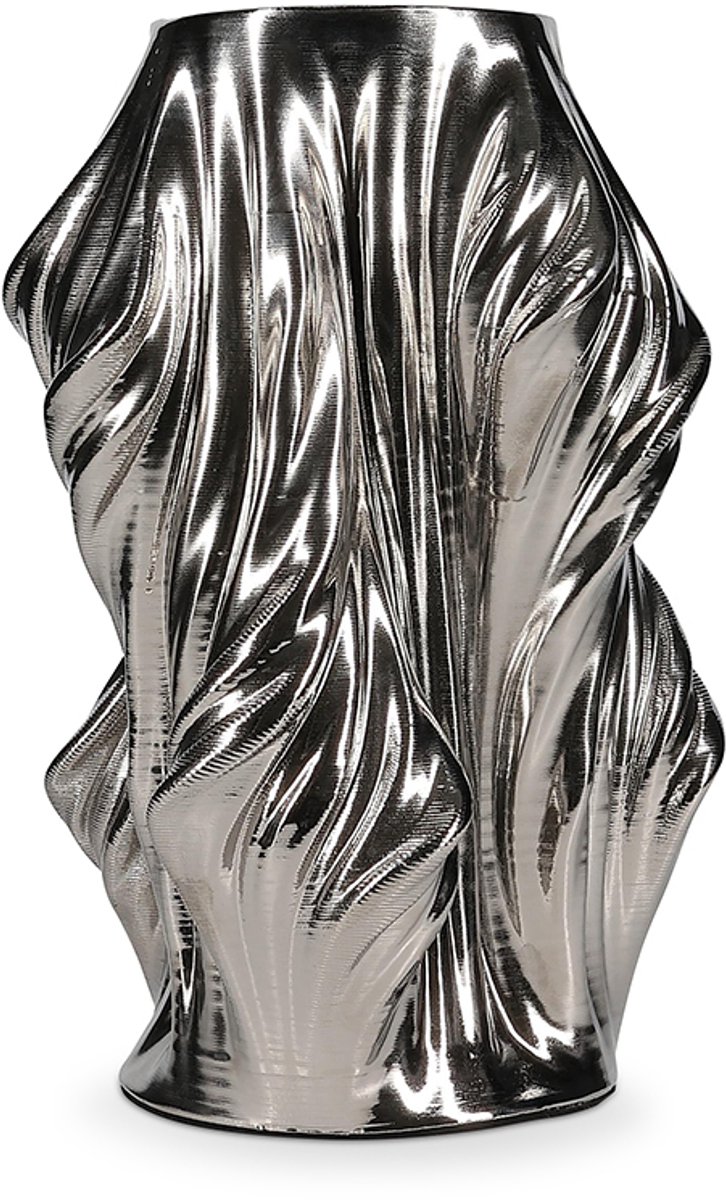 SP Collection Vaas 20x20xH28,5cm satin silver Vea