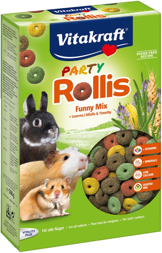 Vitakraft Party Rollis - Knaagdiersnacks - 500 gram
