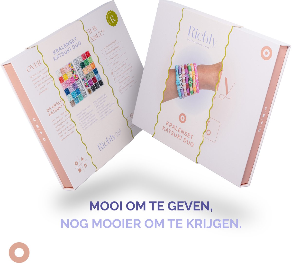 Richly® Katsuki Duo Kralen set - Armbandjes maken meisjes - gratis E-BOOK - Complete set & Premium Verpakking - 4500+ kralen - 8 Bedels & Gouden RVS-accessoires - Sieraden maken volwassenen - Letterkralen - Kralen ketting - Knutselen meisjes — afbeelding 6