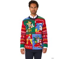 OppoSuits Sonic Sweater - Foute Kersttrui - Wollen Trui - Maat M Image