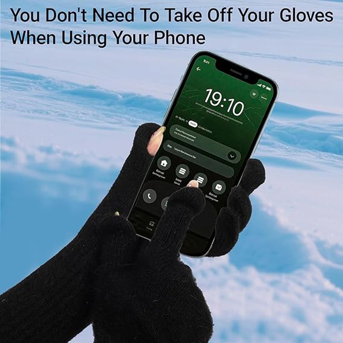 Handschoenen - Verwarmde Handschoenen - Acrylvezel - Touchscreen Handschoenen - Warme Handschoenen - Thermo Handschoenen Winter Outdoor - voor Hardlopen, Fietsen en Buiten - Zwart — cadeau in Sport & Outdoor - foto 4