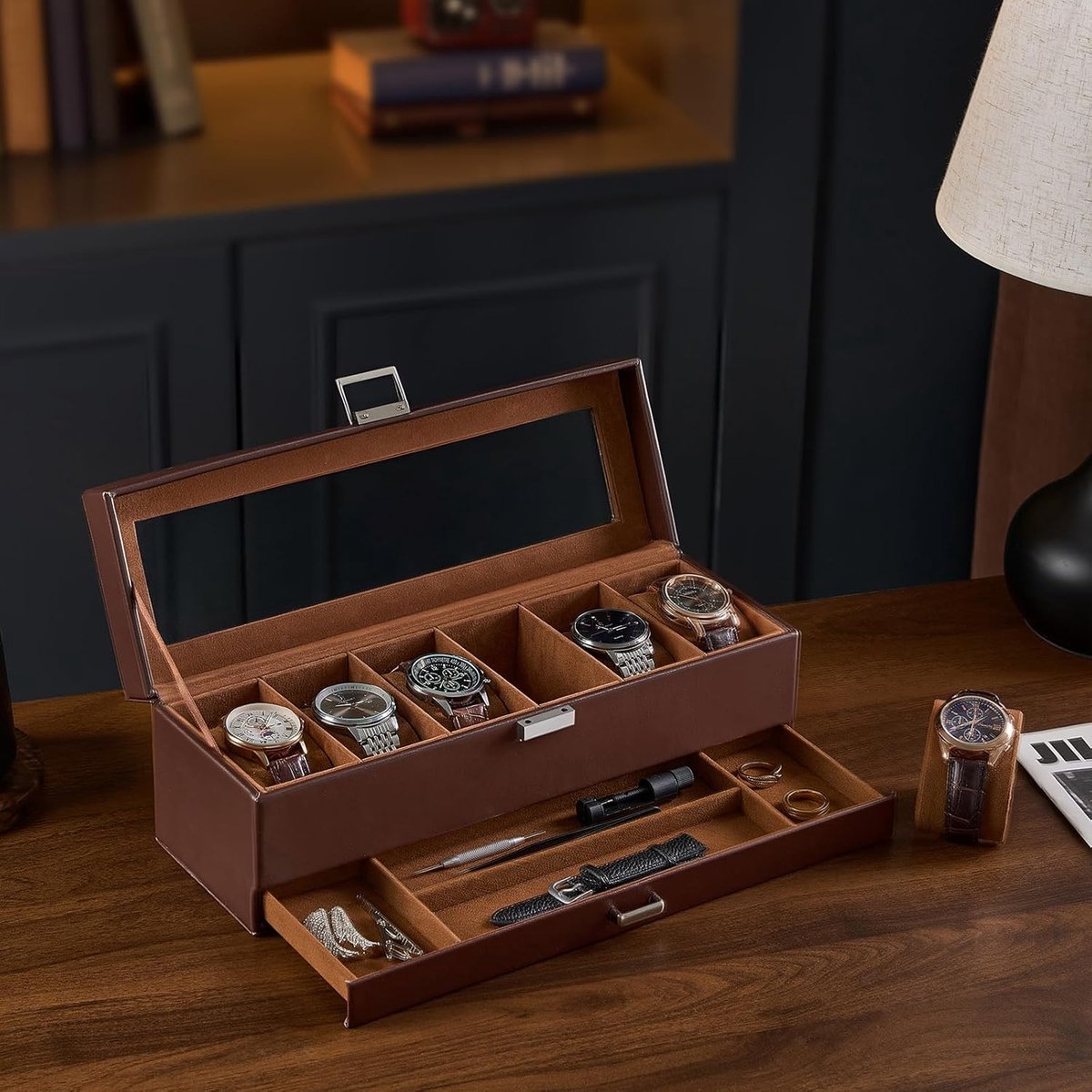 Candala horlogebox - luxe opbergdoos voor horloges en sieraden stijlvol design hoogwaardige afwerking tijdloos karakter praktisch formaat