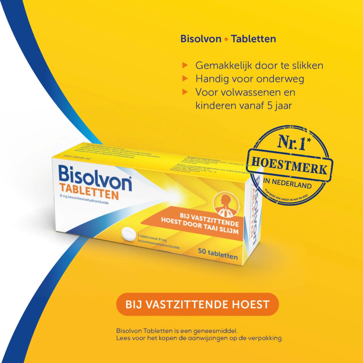 Bisolvon Tabletten Vastzittende Hoest - 3 x 50 tabletten