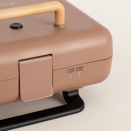 CREATE - Tosti-ijzer, grill en wafelijzer met verwisselbare platen - Mokka - Viervoudig - STONE STUDIO van CREATE — afbeelding 4