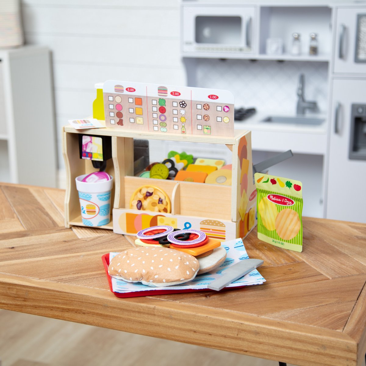 Melissa & Doug – Houten broodjeszaak speelset – Met snijfunctie — afbeelding 4