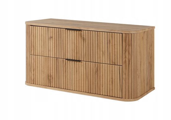 Lomadox Badkamer hangkast 30 cm kasjmier beige gegroefd front