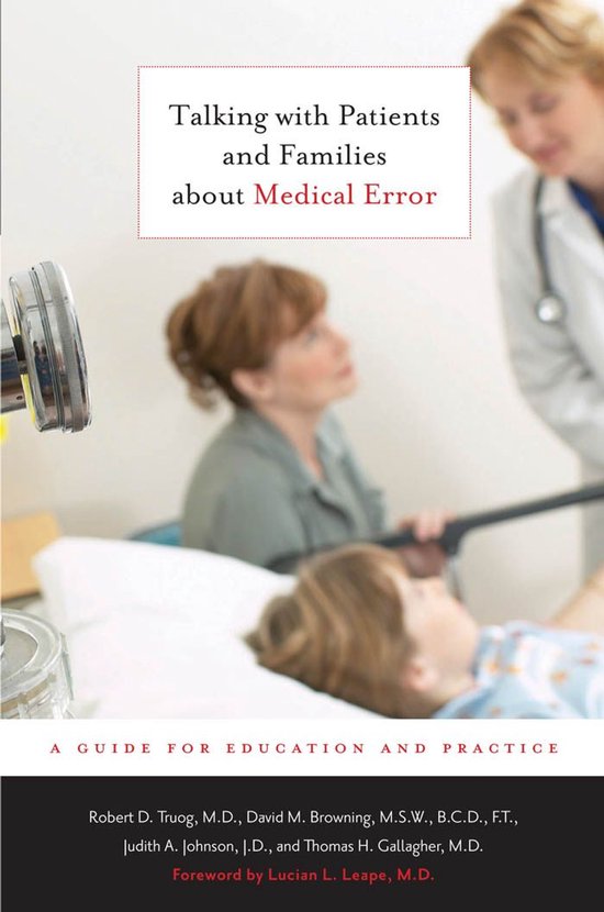 Talking with Patients and Families about Medical Error - cover