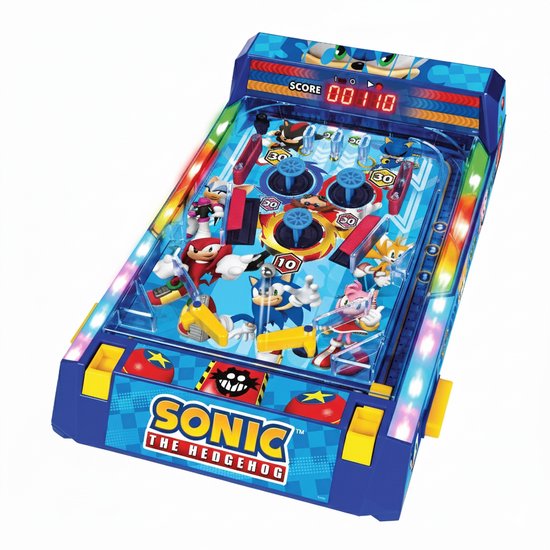 A Ambassador® Sonic Flipperkast - Arcade Pinball - Mini Flipperkast - Speelkast - Scoreteller - Tafelmodel - Volwassenen - Spelletjes voor Kinderen - Het grote speelgoedboek 2025