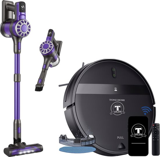 TONIHOMI® G20 Robotstofzuiger met Dweilfunctie Zwart - TONIHOMI® - €888,00