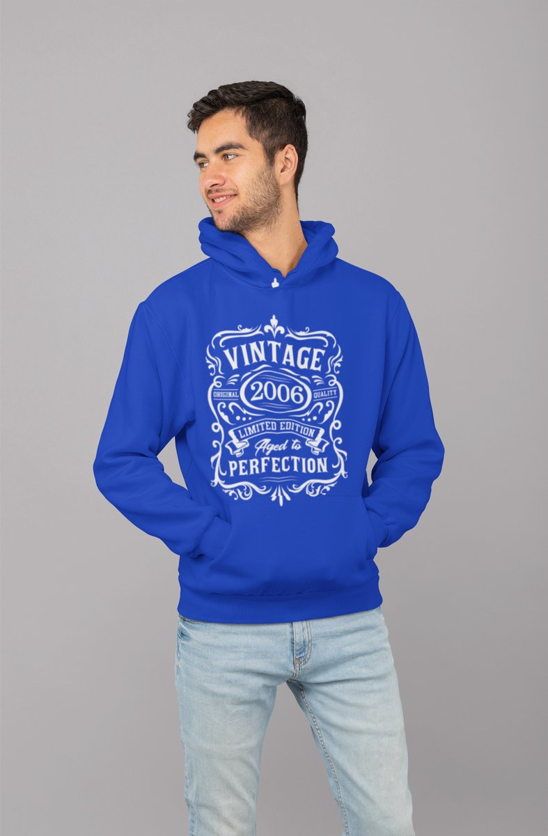 2006 Jaar Blauw Hodie - Maat XXL - Vintage Aged To Perfection - Verjaardagscadeau - Limited Edition