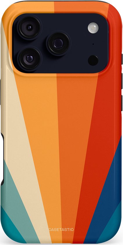 Étui Casetastic Adapté pour Apple iPhone 17 Pro MagSafe - Étui Duo-layer Protecteur Élégant - Rayonnement Rétro